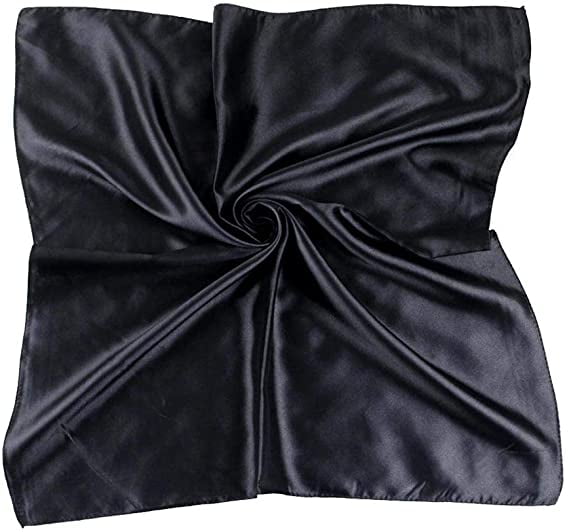 satin scarf black