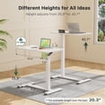 thumbnail image 3 of Mobile Standing Desk, Pneumatic Adjustable Rolling Desk(31.5 Inches), Portable Laptop Desk with Wheels, Overbed Bedside Table Laptop Table for Couch, Home, Office, White, 3 of 10