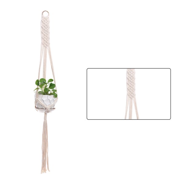 Advancent Cestas colgantes 100 hechas a mano, soporte para plantas, macramé, colgador de plantas, maceta para colgar en la pared interior, soporte para Jardín y Patio No.10 Advancent HA001777-10
