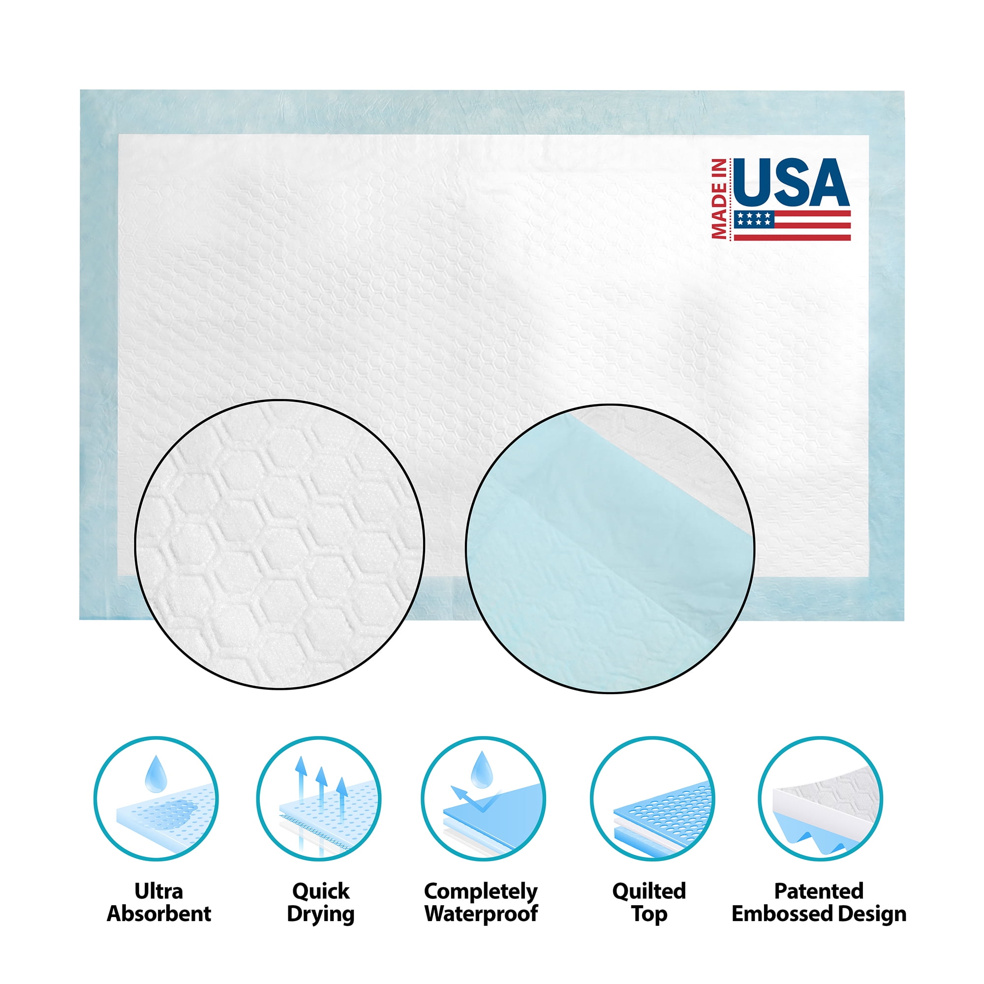 Absorbease Large Disposable Potty Training Puppy Pad, Heavy Absorbency Dog & Pet Pads, 23" x 36" 100 Count