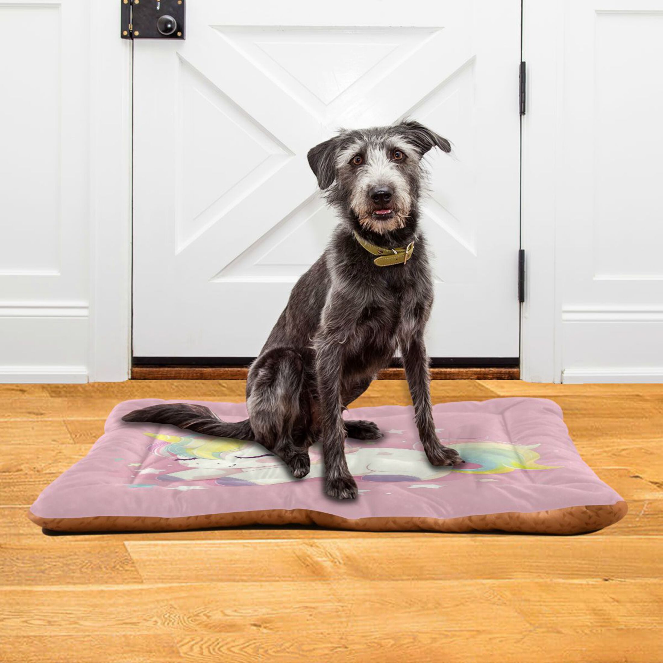 Qxltty Lovely Colorful Pony Ped Pad Wear-resistant and Hard to Bite Through Sleeping Pad for Small Medium Large Dogs Winter Pet Bed 36×24in