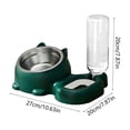 thumbnail image 2 of EGNMCR Cats Bowl Two In One Drinking Water Dog Water Bowl Rice Bowl Pet Bowl Drinking Water Feeding All One Suitable For Dogs And Cats To Live And Drink Water Plastics cat bowl, 2 of 5