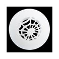 thumbnail image 1 of Spooky Gothic Round Vent cover 4" Duct Opening (Overall 5-1/2") Spider Web Design Solid Cast Aluminum Register | Powder Coated WHITE with Detachable Steel Metal Louver-Without Holes for Floor, 1 of 11