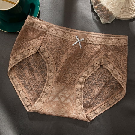 

Quealent Women Panties Lace Womens High Waist Mesh Underwear Womens Underwear Comfortable Lace Thong A M