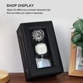 thumbnail image 4 of FacoFaco 3-Slot Mens Faux Leather Watch Box, Includes Glass Display and Removable Pillow, 1 Count, 4 of 6