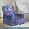 thumbnail image 3 of Xoenoiee Galaxy Butterfly Print Recliner Chair Covers Lazy Boy Recliner Covers with Pockets Stretch Velvet Couch Cover Slipcovers 4-Piece Furniture Protector for Dogs Cats, 3 of 7