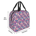 thumbnail image 2 of Yiaed colorful Skull flower Print Insulated Lunch Bag Reusable Cute Tote Lunch Box, Leakproof Cooler Lunch Bags for Work Office Travel School Picnic, 2 of 5