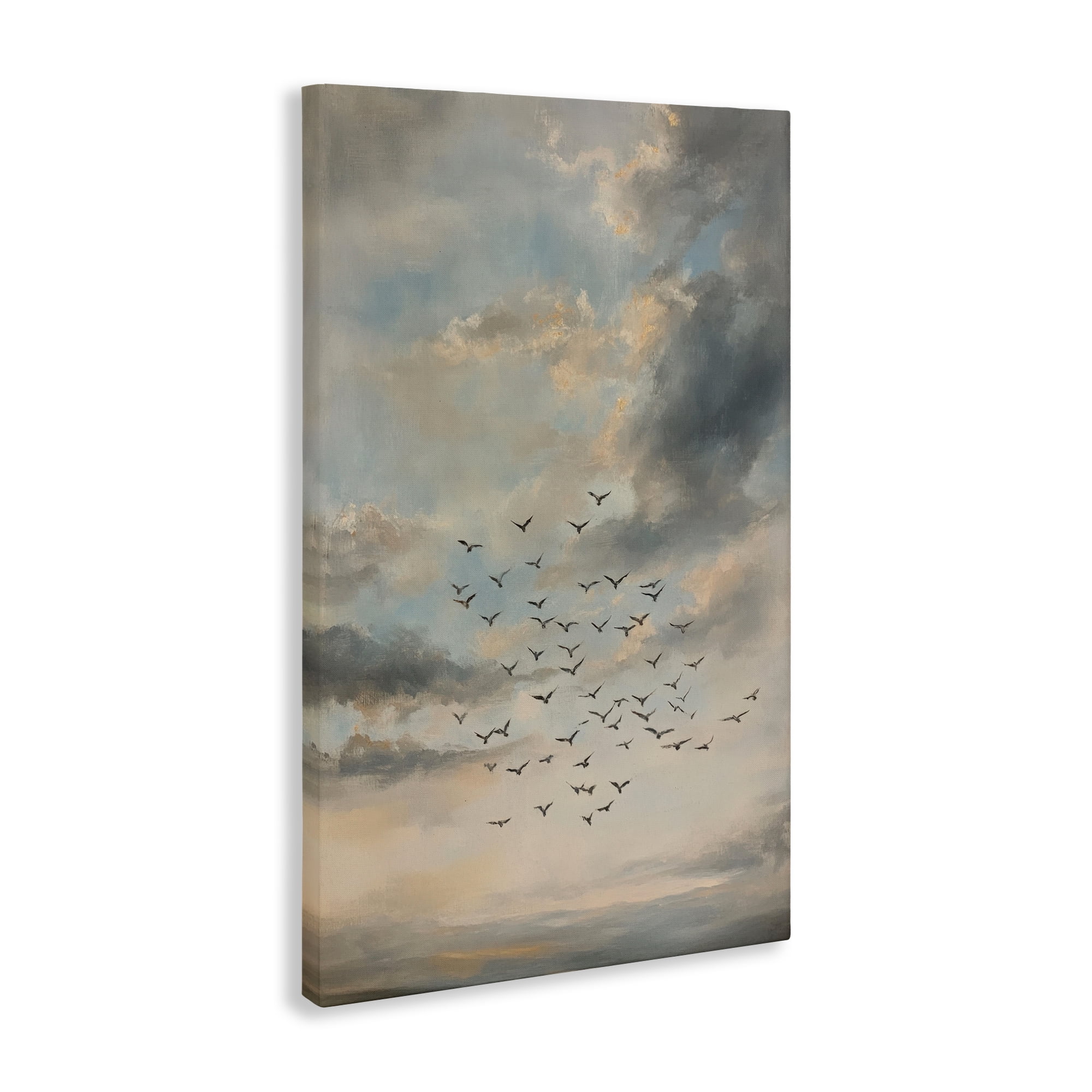 Stupell Industries Birds in the Clouds at Dusk Canvas Wall Art, design by Petal Prints Design