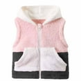 thumbnail image 2 of NAISIBABY Girls Fleece Jacket, Sleeveless Warm Hooded Zipper with Pockets Fall Winter Thick Warm Vest Outerwear Black 13T, 2 of 5