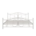 thumbnail image 3 of DHP Bombay Metal Platform Bed Frame with Headboard, King, White, 3 of 15