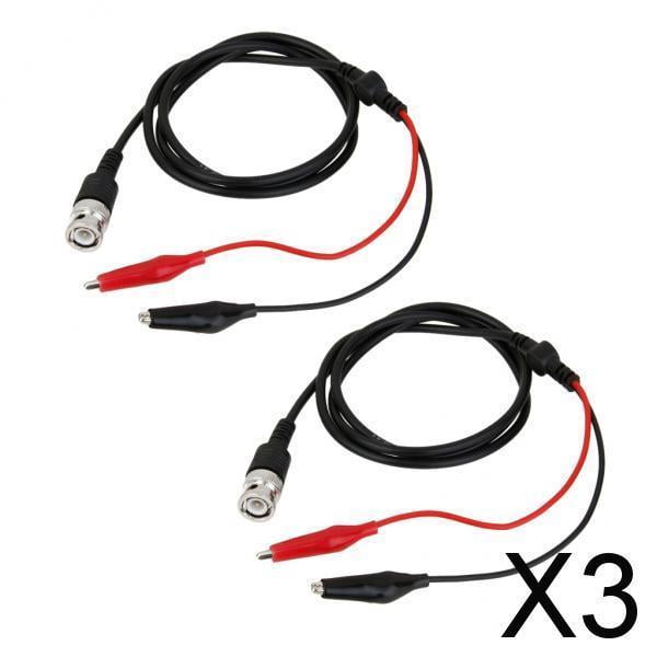 3x2 Uds 110cm BNC Q9 A Cable De Sonda De Prueba De Osciloscopio Con Pinza De Doble 3 piezas