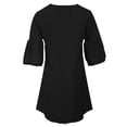 thumbnail image 6 of Womens Dresses for Wedding Guest Short Sleeve Tunic Dress V Neck Casual Loose Flowy Swing Shift Dress, 6 of 7