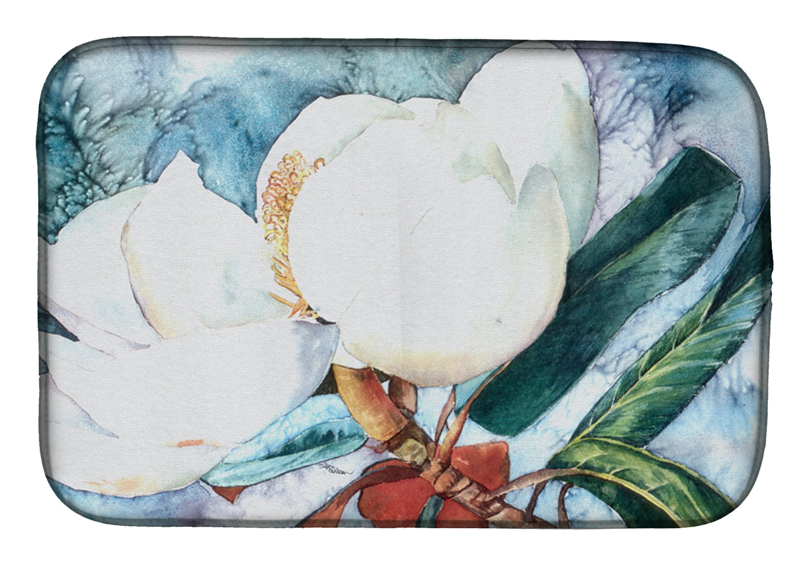 Flower Magnolia Dish Drying Mat