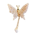 thumbnail image 1 of 2 pinzas para el pelo de mariposa en movimiento, horquillas de mariposa, horquillas para el pelo con borlas, piezas para la cabeza para mujeres y niño Dorado, 1 of 8