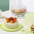thumbnail image 4 of Kittvzx Cake Carrier Cake Container Plastic Cover Lid Cake Cupcake Holder Portable Round Two Base For Cookies Fruit Etc, 4 of 9