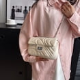thumbnail image 4 of Nuevo bolso de mano de color sólido PU de cuero con cadena rómbica, bolso para axilas, bolso de hombro a la moda, bolso pequeño. MFZFUKR BST3060495-3, 4 of 5