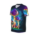 thumbnail image 2 of Haiem Hip Hop Hipster Baseball Jersey Button Down Shirts Sports Uniforms Men Women Jersey(Magic Mushrooms ,Fireflies,3X-Large), 2 of 9
