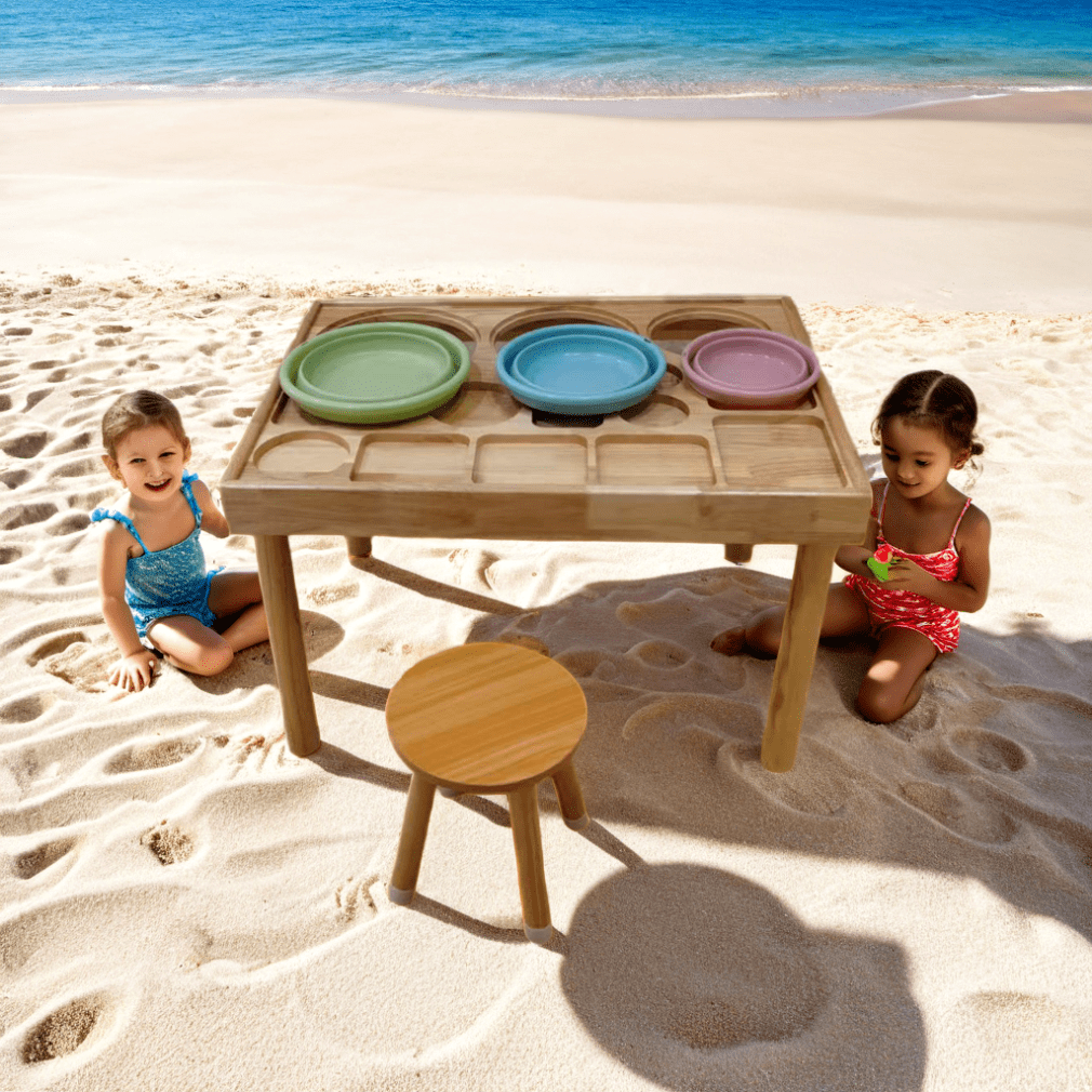 Sensory Tables for Toddlers, Kids Table with 2 Chairs, Activity Table with Double-Sided Boards for Sand and Water Play, Gifts for Boys and Girls