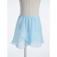 thumbnail image 3 of iiniim Girls Ballet Dance Chiffon Skirt Wrap Over Scarf Skirt Tutu Short Dress 2-14 Light Blue 10-14, 3 of 7