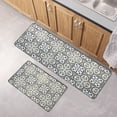 thumbnail image 4 of Paco Printed Kitchen Runner Mat 47" x 20" - Blue & Gray Tile Design - Stylish & Durable - Ideal for Homeowners & Renters - Non Slip & Comfort Floor Mat, 4 of 5