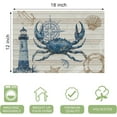 thumbnail image 2 of Crab Ocean Placemats Set of 4 Nautical Lighthouse Table Mats Washable Coastal Place Mats for Home Party Indoor Kitchen Dining Table Decoration 12x18 Inch, 2 of 6