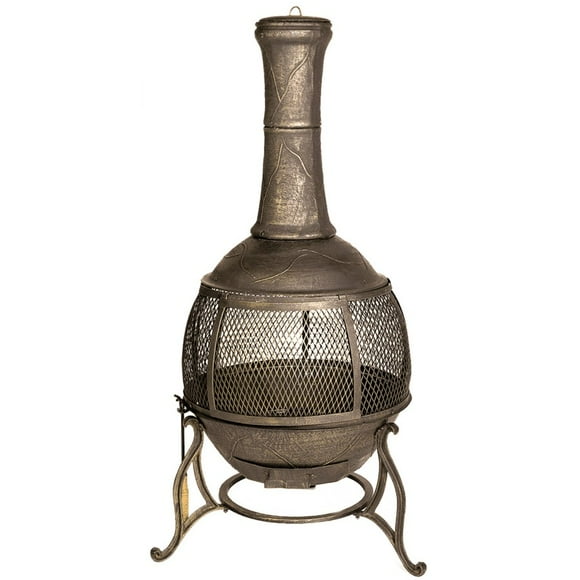 24" Steel Wood Burning Chiminea Outdoor Fireplace