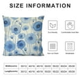 thumbnail image 5 of COMIO  Watercolor Light Blue and Indigo Dandelion Wild Flowers Throw Pillow Covers Decorate Home Living Room Girls Room,Spring Summer Cottagecore Pillowcase, 5 of 5