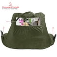thumbnail image 5 of Nestl Reading Pillow, Backrest Pillows with Arms, Plush Back Pillow, Shredded Memory Foam Bed Rest Pillow, Medium, Olive Green, 5 of 7