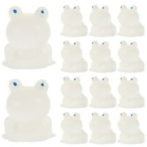 20 Pcs Garden Frogs Outdoor Decor Cute Figurine Tiny Bathroom Accessories White