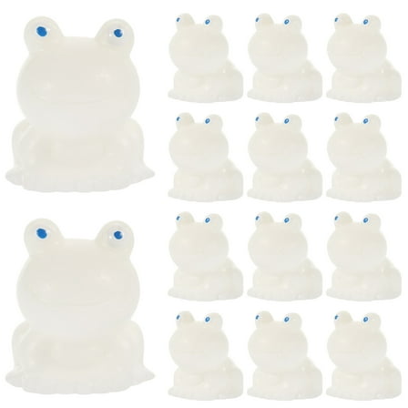 20 Pcs Garden Frogs Outdoor Decor Cute Figurine Tiny Bathroom Accessories White