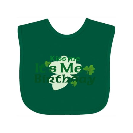 

Inktastic Kiss Me Irish Birthday Gift Baby Boy or Baby Girl Bib