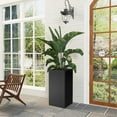 thumbnail image 5 of Metal Flower Pot - Easy to install, rectangular metal block flower pot, modern outdoor flower pot suitable for all weather conditions, with drainage holes and dividers. 15"L x 15"W x 30"H, 5 of 6