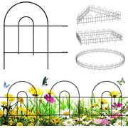 Decorative Garden Fence Fencing 35 Pack, 50 Ft x 18 in Garden Fences and Borders for Dog, Rustproof Metal Wire Panel, Outdoor Landscape Decor, Small Animal Barrier