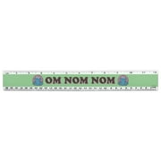 Sesame Street Cookie Monster Om Nom Nom 12 Inch Standard and Metric Plastic Ruler