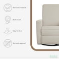 thumbnail image 6 of Evolur Harlow Deluxe Upholstered Plush Seating Glider Swivel, Power Recliner with USB Port, Greenguard Gold Certified, Glider Chair for Nursery, Light Sand, 6 of 10