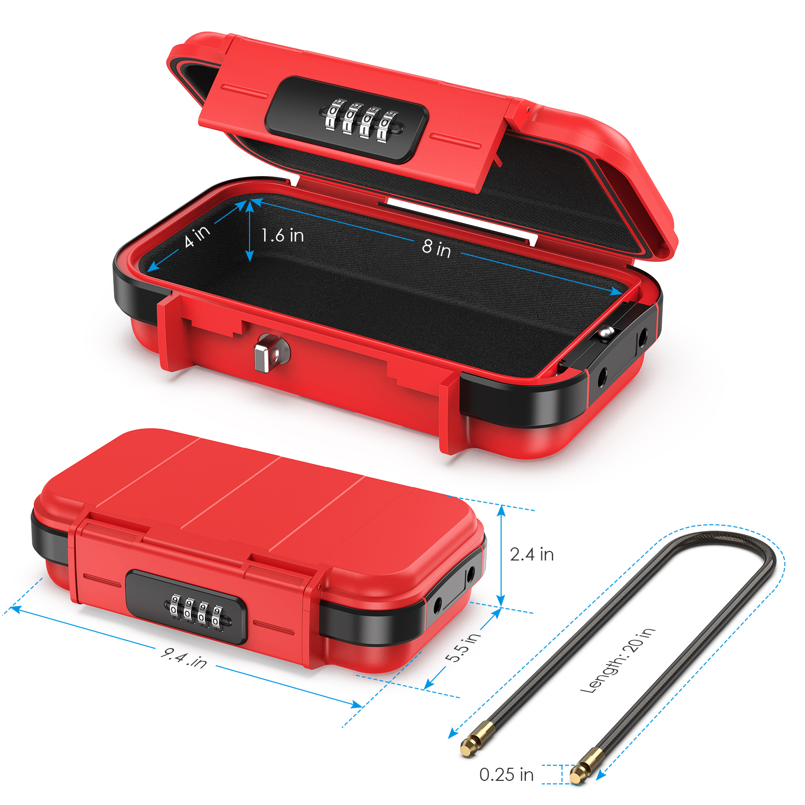 Amir Portable Security Safe Box with Combination Lock photo 7