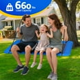 thumbnail image 2 of Tree Swing 60-inch Large Saucer Swing Set for Kids and Adults Rectangle Platform Heavy Duty 660lbs Capacity w/Adjustable Hanging Straps, Blue, 2 of 14