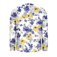 thumbnail image 6 of Fznquz Spring Fall Womens Work Blouses Floral Yellow Casual Shirt Dressy Long Sleeve V Neck Women Winter Fashion,XL, 6 of 6