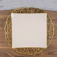 thumbnail image 2 of Efavormart 10 Pack | 10" Taupe / Gold Concave Square Hard Plastic Dinner Plates, Disposable Party Plates, 2 of 10