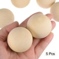 thumbnail image 3 of 5pcs Bolas de Madera Redondas de 40mm de Diámetro Esferas de Madera Sólida sin Terminar, Bolas de Manualidades Naturales para Hacer Tú Mismo, 3 of 6