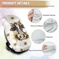 thumbnail image 5 of KUIFORTI Car Seat Cover Baby Car Seat Sunshade Covers, Protector Keeps Baby Infant Toddler Cool - Auto Window Sun Protection Reflector UV Ray Helpers, Cow Sunflowers, 5 of 7