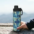 thumbnail image 7 of Yiaed Hawaiian Style Print Sports Insulated Kettle Bottle Reusable Stainless Steel Insulated Cup, Outdoor Portable Casual Stainless Steel Insulation Cup, 7 of 7