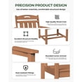 thumbnail image 4 of Harbweb HDPE Patio Dining Chairs Set of 2, All-Weather Armchair, Teak, 4 of 7
