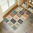thumbnail image 4 of Retro Door Mat, 17 X 30 Inch Bohemian Geometric Patterns (4) Welcome Doormat Decorative Home Floor Mat, Non Slip Rubber Back and Strong Water Absorption for Outdoor Indoor Entrance Decor, 4 of 6