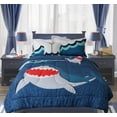 thumbnail image 6 of Marquess Pattern Twin Size Kids Comforter Sets for Boys, 5 Pieces Children Bedding Set Navy, 6 of 6