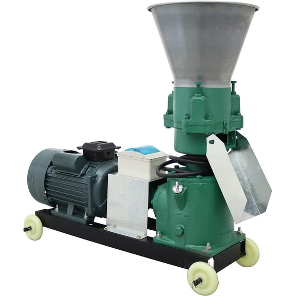 PreAsion Chicken Feed Pellet Mill Machine 6MM Animal Feed Pellet Machine 220V 200kg/H