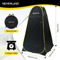 thumbnail image 2 of Carpa de ducha portátil NEVERLAND Pop Up 120 x 120 x 195 cm, color negro, 2 of 9
