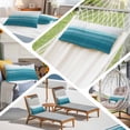 thumbnail image 5 of Turquoise White Ombre Queen Size Pillow Cover, Pillowcase Protectors with Zipper, Breathable Decorative Throw Pillow Case Cover, Modern Country Abstract Stripes Pillow Shams for Couch Sofa 20x30Inch, 5 of 8