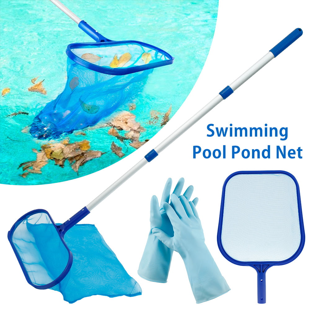 Swimming Pool Leaf Skimmer Rake Net Hot Tub Spa Vacuum Head Brush Cleaning Tools 