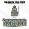 thumbnail image 2 of Rocae Round Mandala1 for Leather Pencil Case - Zippered Pen Case Stationery Bag Zipper Pouch Pencil Holder For Men Women Businessmen And Artists, 2 of 5